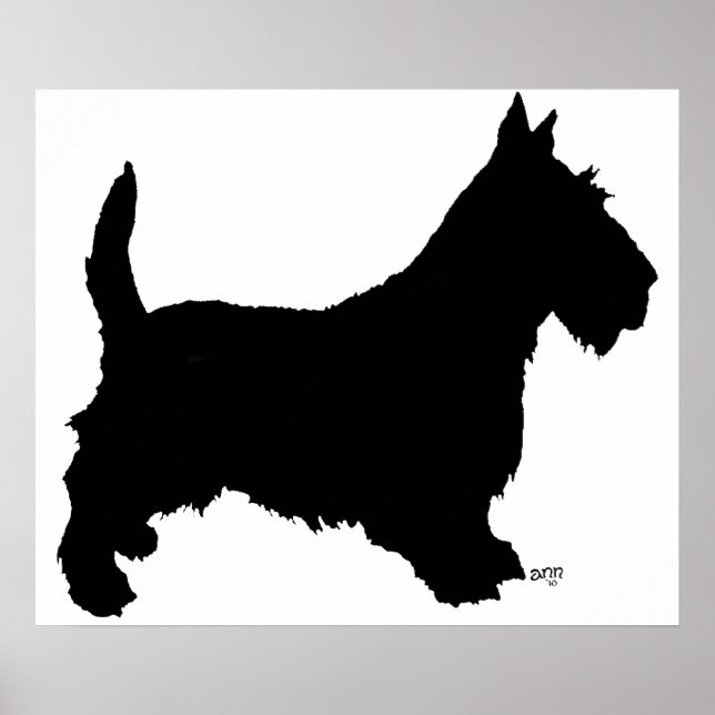 Poster Cartaz do Terrier Escocês (Frente)