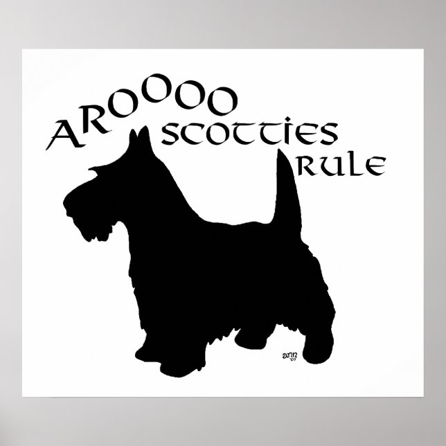Poster Cartaz do Terrier Escocês (Frente)
