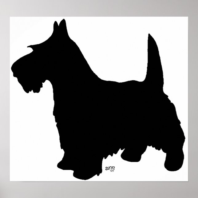 Póster Cartaz do Terrier Escocês (Frente)