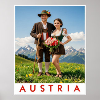 Poster Cartaz do Tirol, Áustria 
