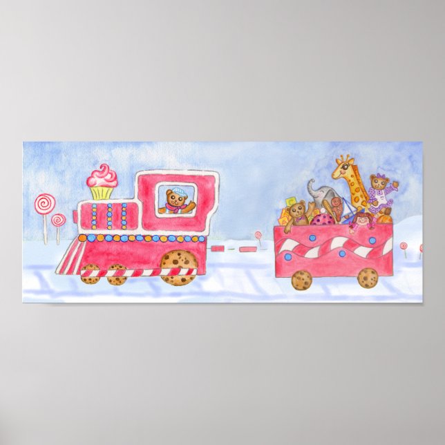 Póster Cartaz do Trem de Natal (Frente)