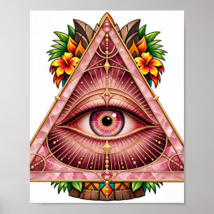 Poster Cartaz do Triângulo de Quartzo Rosa