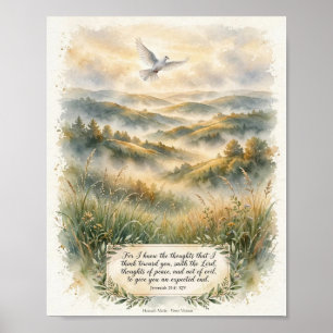 Poster Cartaz do Versículo da Bíblia KJV - Jeremias 29:11