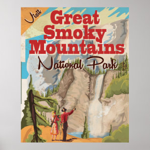 Póster Cartaz do viagem de Great Smoky Mountains
