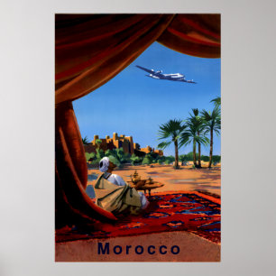 Póster Cartaz do viagem de Marrocos