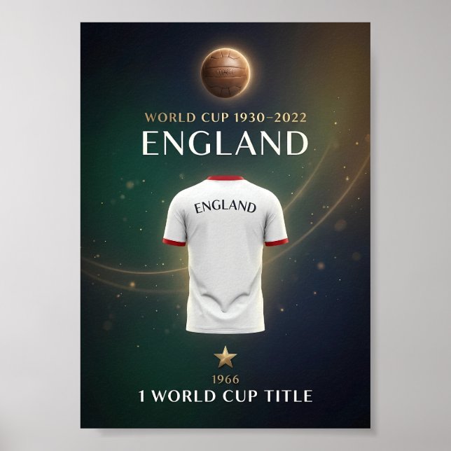 Poster Cartaz dos Campeões Mundiais da Inglaterra | Vitór (Frente)