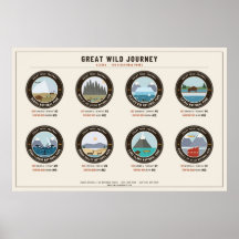 Cartaz dos Parques Nacionais do Alasca – Paisagem