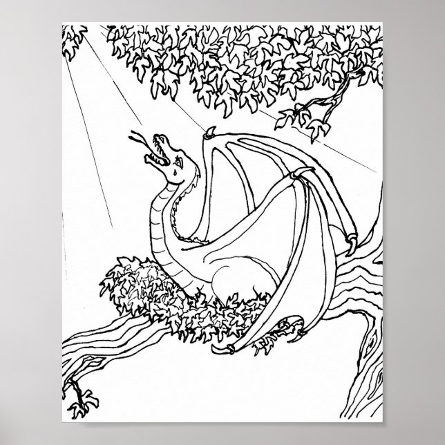 Poster Cartaz - Dragão Despertando (Frente)