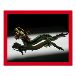 Póster Cartaz - Dragão em Holofote