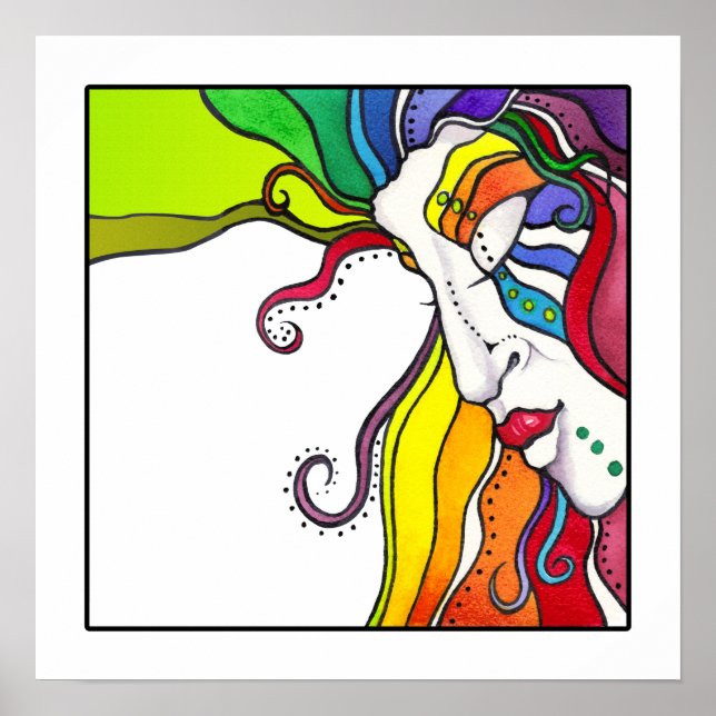 Poster Cartaz Electra Pop Art Diva 16" x 16" (Frente)