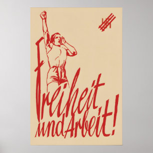 Poster Cartaz Eleitoral Anti-Nazista do SPD 1932 Liberdad