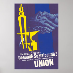 Poster Cartaz Eleitoral CDU 1946 Você está exigindo