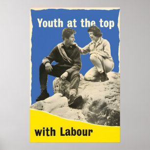Poster Cartaz Eleitoral do Partido Trabalhista Britânico 