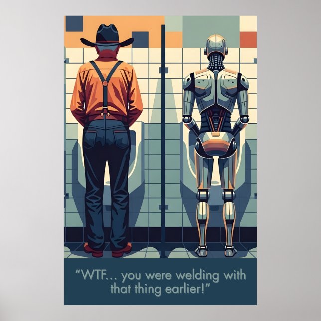 Poster Cartaz engraçado com tema de soldagem (Frente)