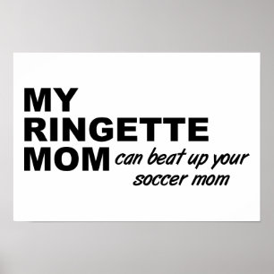Poster Cartaz Engraçado da Mãe de Ringette