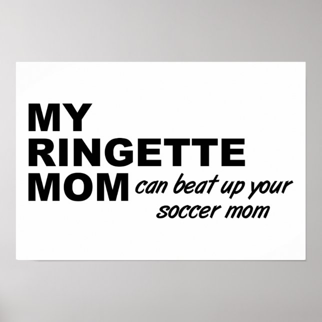 Poster Cartaz Engraçado da Mãe de Ringette (Frente)