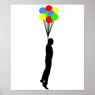 Póster Cartaz Engraçado de Balão Pendurado