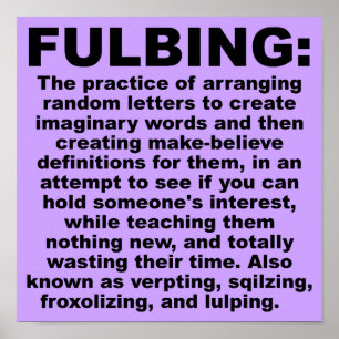 Poster Cartaz Engraçado de Fulbing