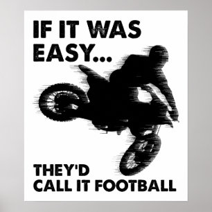 Poster Cartaz Engraçado de Futebol Fácil