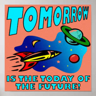 Poster Cartaz Engraçado Do Futuro De Hoje