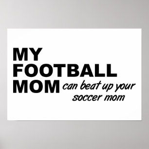 Poster Cartaz Engraçado Mãe de Futebol