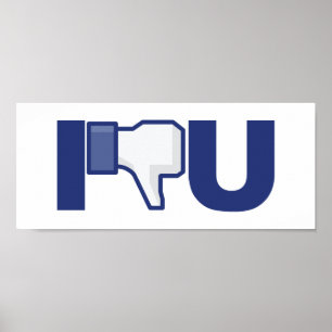Poster Cartaz Engraçado Não Gosta de Polegares para Baixo