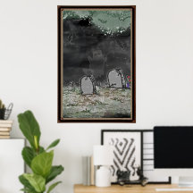 Cartaz Enquadrado de Foto de Fantasma Bobo