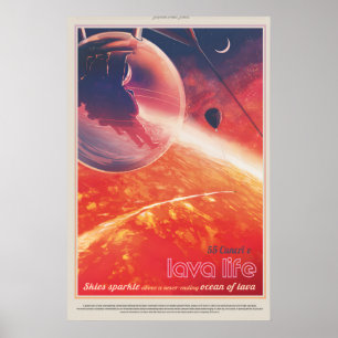 Poster Cartaz Espacial da Nasa, Arte de Parede Retro, Via