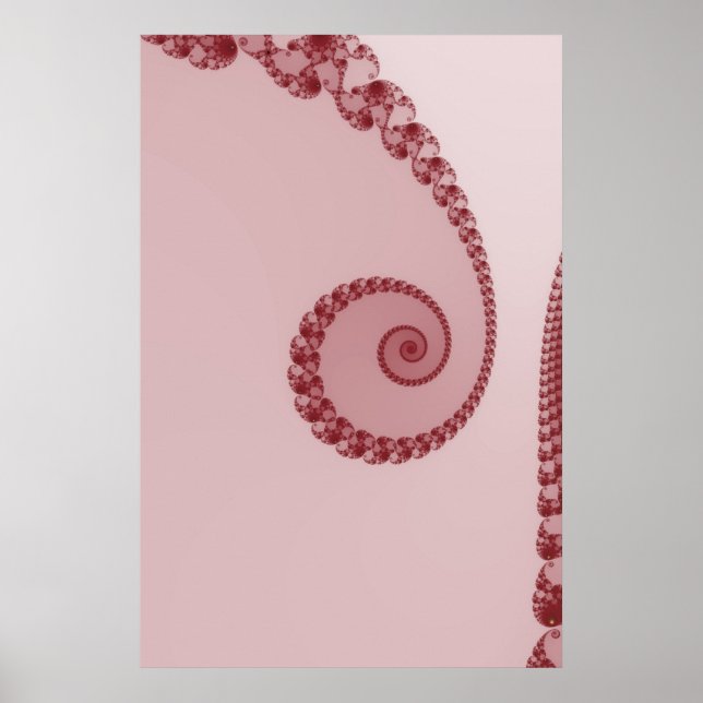 Poster Cartaz Espiral Simples Ameixa (Frente)