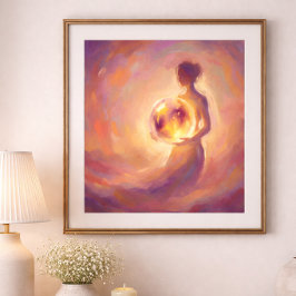 Poster Cartaz Espiritual e Simbólico de Energia Feminina