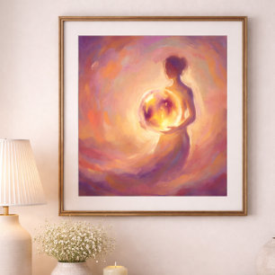 Poster Cartaz Espiritual e Simbólico de Energia Feminina