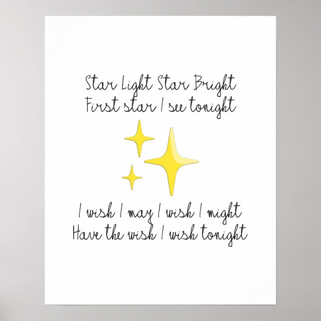 Poster Cartaz Estrela Brilhante Estrela Luminosa (Frente)