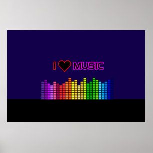 Poster Cartaz Eu Amo Música