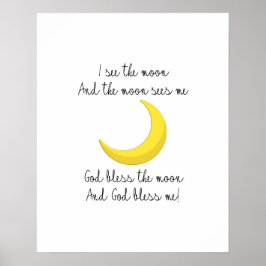 Poster Cartaz Eu Vejo a Lua