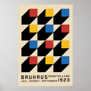 Poster Cartaz Exposição de Design Bauhaus 1923 Alemanha