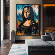 Cartaz Expressionista Mona Lisa – Contemporâneo Ou
