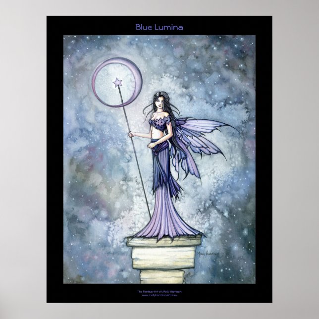 Poster Cartaz Fada Gótica Celestial Periwinkle (Frente)