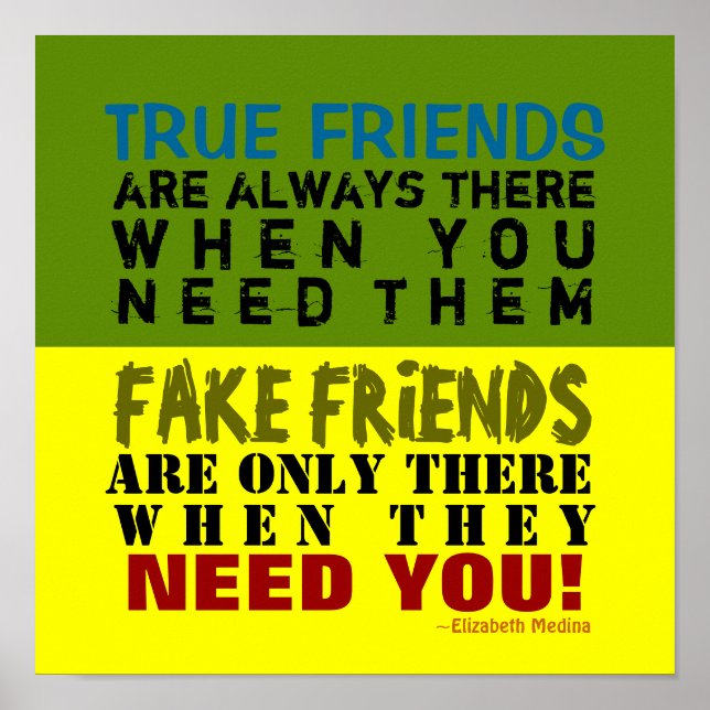 Poster CARTAZ ~ FALSO vs VERDADEIRO 30x30cm (Frente)