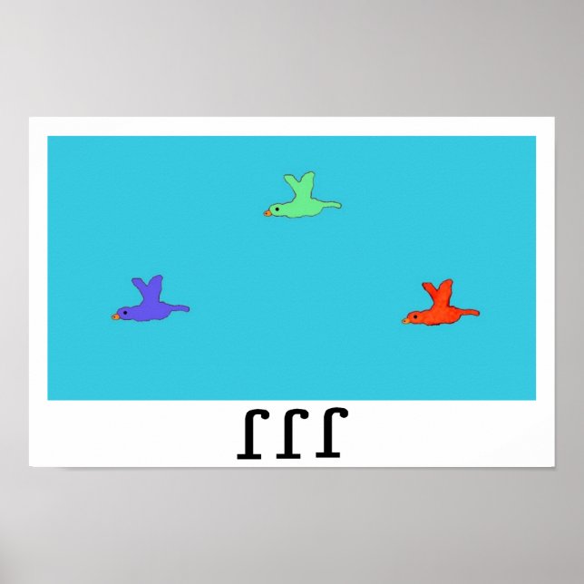 Poster cartaz "Flap flap flap" (Frente)