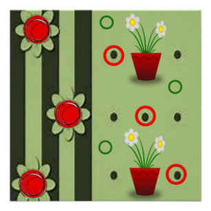 Póster Cartaz Floral