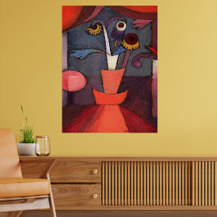 Poster Cartaz Floral Abstrato Vintage Paul Klee