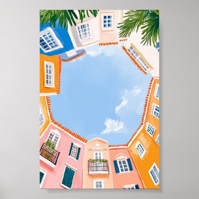 Poster Cartaz Floral “Blushing Botanica” Arte de Parede E (Frente)