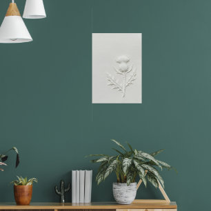 Poster Cartaz Floral de Arte de Linha Botânica Minimalist