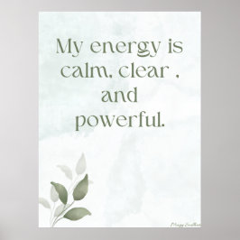 Poster Cartaz Floral Inspirador de Energia de Despertar