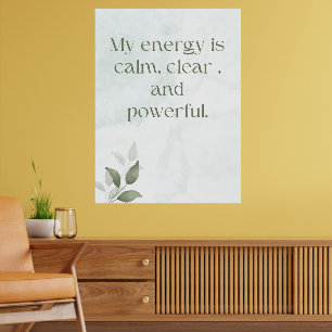 Poster Cartaz Floral Inspirador de Energia Despertar