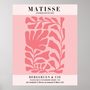 Poster Cartaz Floral Rosa Corado Arte de Parede no Esti