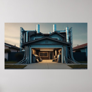 Poster Cartaz fosco Upgrade da Tecnologia de Garagem