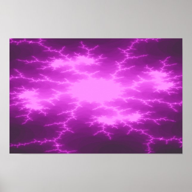 Póster Cartaz Fractal Mega Relâmpago (Frente)