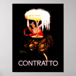 Póster Cartaz francês "Contratto" de Leonetto Cappiello d