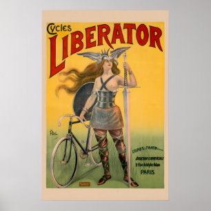 Poster Cartaz Francês de Bicicleta Art Nouveau Clássico d